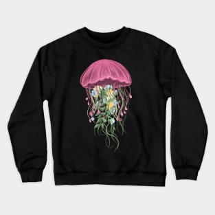 JELLYFISH AND FLOWERS Crewneck Sweatshirt